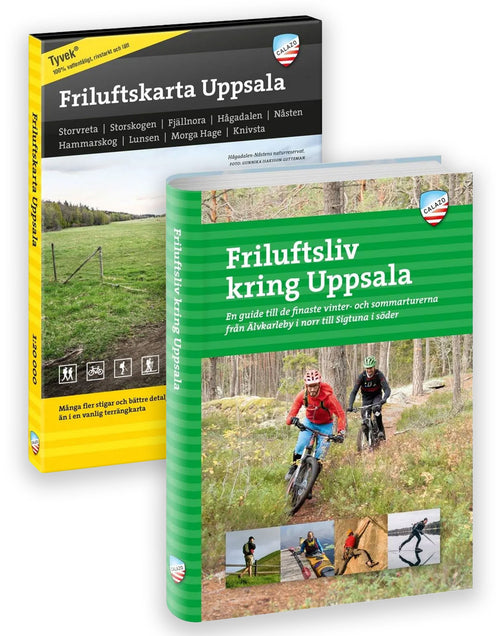 Paket Friluftsliv kring Uppsala + karta