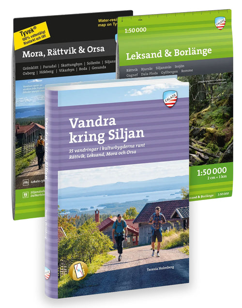 Paket: Vandra kring Siljan + 2 kartor