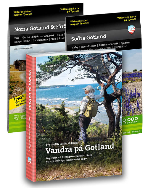 Paket: Vandra på Gotland + 2 kartor